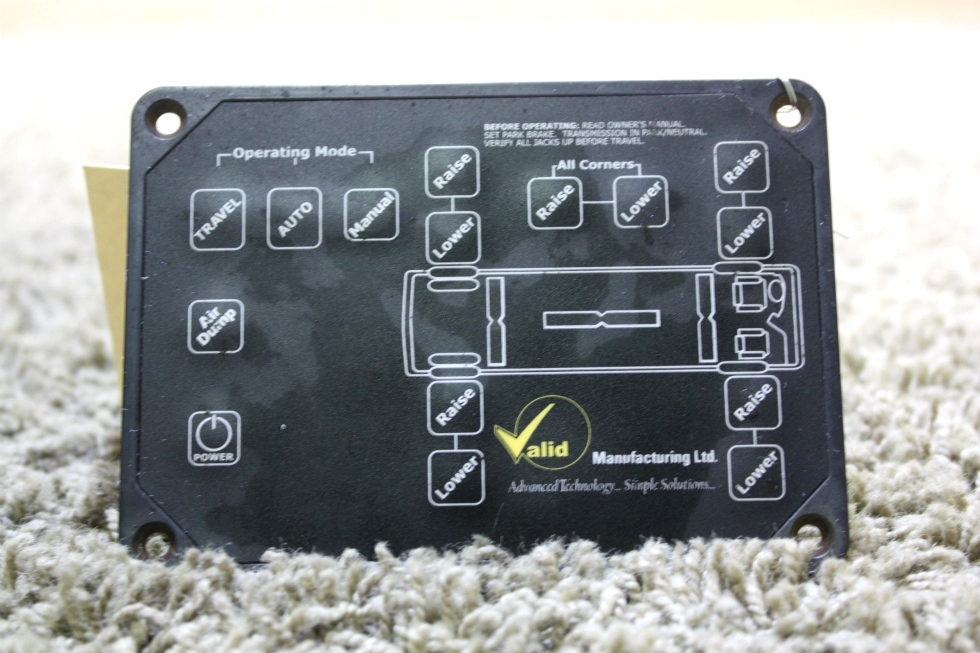 RV Components USED RV VALID LEVELING TOUCH PAD VTL02A00813 MOTORHOME