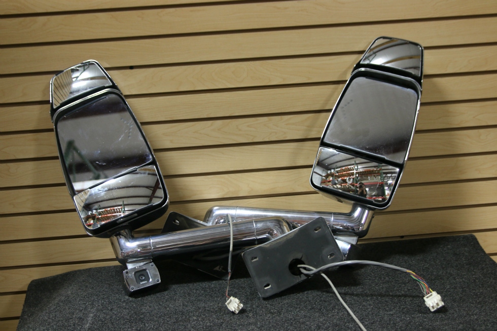 RV Accessories 2 PIECE VELVAC 3 TIER CHROME RV HEATED RV MIRRORS W