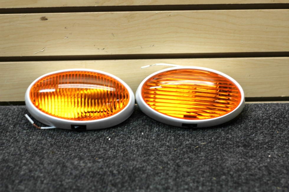 RV Accessories USED RV/MOTORHOME 2 PIECE OVAL ORANGE PORCH/DOCKING